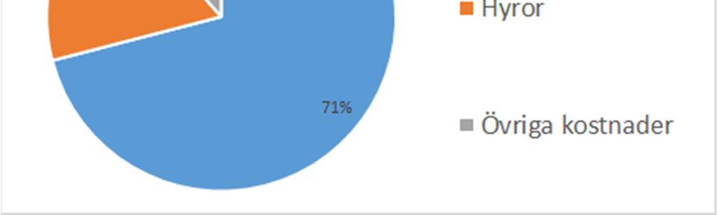 645 197 987 Personal: 18 509 23 153 23 490 13 370 30 418 20 932 6 965 136 837 Hyror: 5 814 6 011 5 116 5 306 5 370 4 554 117 32 288 Övriga 3 047 4 530 4 320 3 035 3 639 2 524 5 960 27 055 kostnader