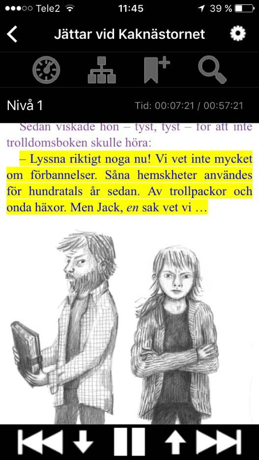 Talbok med text En talbok som innehåller den tryckta bokens text och i de flesta fall även bilderna.