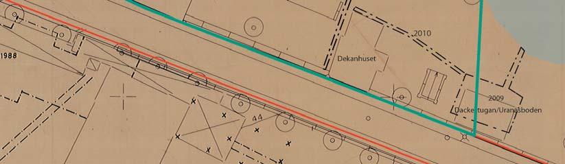 Schaktet omfattade knappt 2,00 m 2 med rullstolsramp i väster.