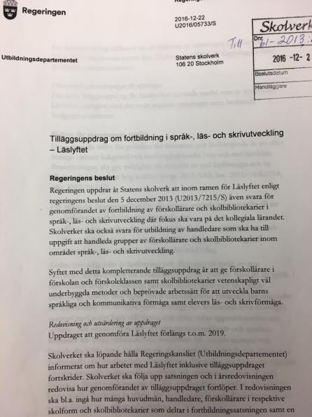 Tilläggsuppdrag Skolverket ska också svara för utbildning av handledare som ska ha till uppgift att handleda grupper