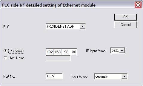 board längst upp Dubbelklicka därefter på Ethernet module och ställ in enligt nedan Klicka OK