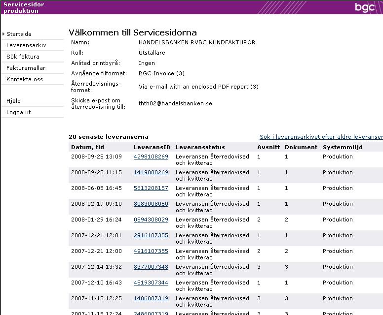 14 ADJOB 5.0 8. Återrapportering Återrapportering via pdf eller BGC Återrapportering kan man få på olika sätt men vanligast är att du får en PDF rapport per mejl.