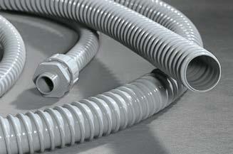 Kabelskyddssystem Kabelspiral 3.3 Spiralförstärkta PVC slangar PSR slang Flexibel skyddsslang för maskinbyggnation, fabriker, fartyg, automation, elektriska installationer. Spiralförstärkt PVC-slang.
