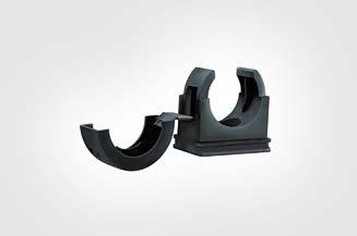 3.4 Kabelskyddssystem Tillbehör HelaGuard tillbehör PACC slanghållare för korrugerad slang Snabb och enkel montering Med integrerad låsning Med genomgående hål för fäste med skruv Inre skåra för att