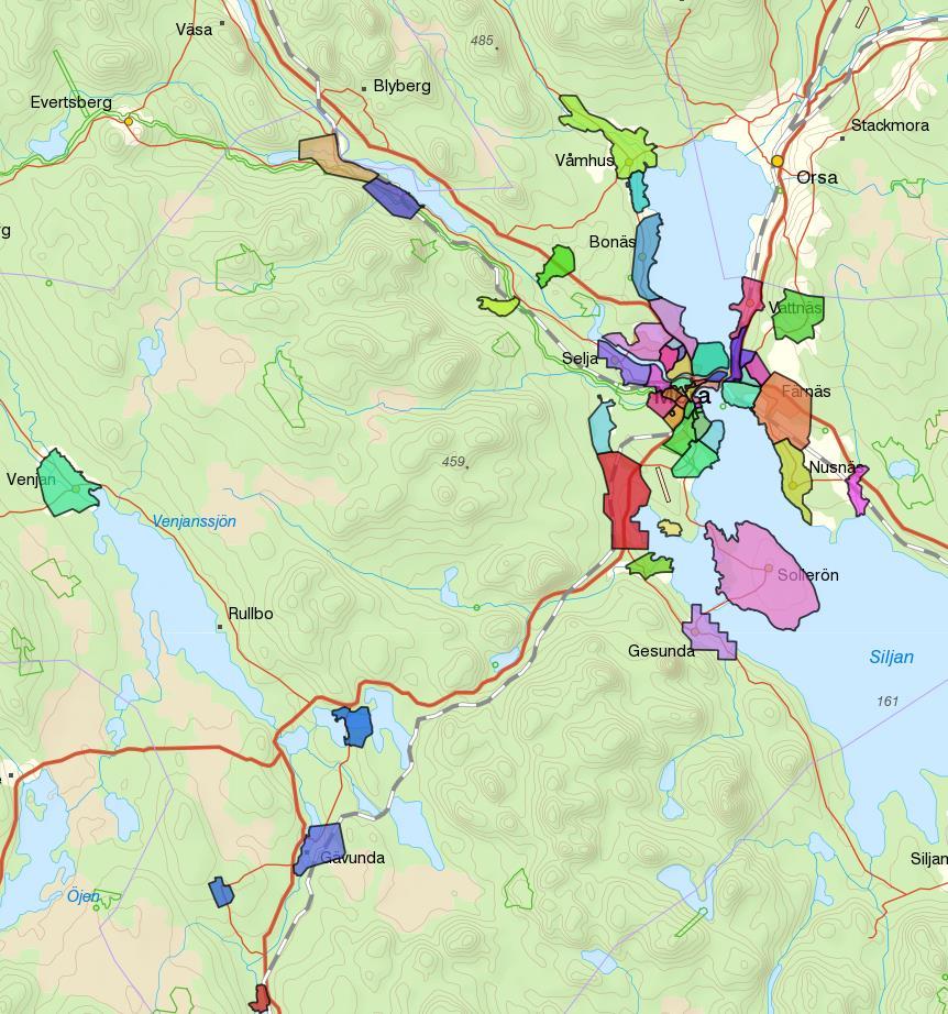 Nyckelkodsområden (NYKO) Beskrivning av Nyckelkodsområden Mora kommun är geografiskt indelat i nyckelkodsområden (NYKO).