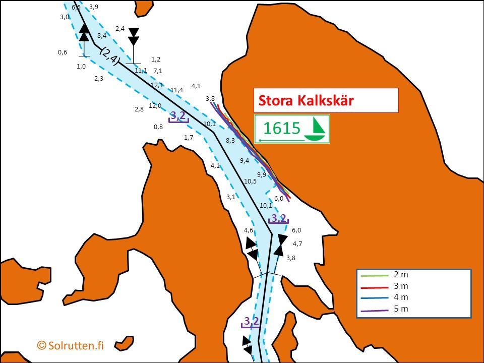 1615 Stora Kalkskär Förtöjning vid klippor Bli medlem i