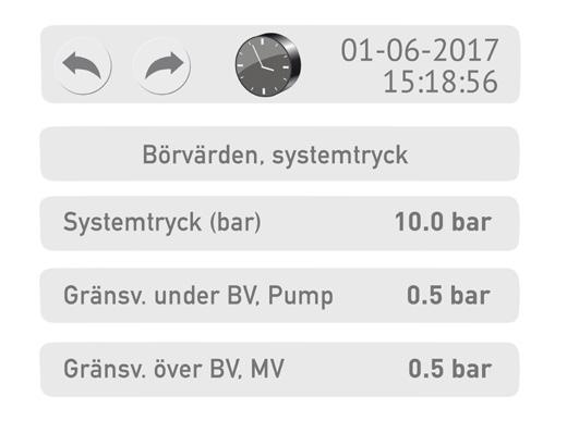 3 SERVICEMENYN Du öppnar servicemenyn genom att peka på serviceikonen i huvudmenyn. Lösenordet för servicemenyn är 123. på De grundläggande systeminställningarna görs via servicemenyn.