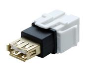 PHONO-adapter 3,5 mm hona - hona med Keystonefattning.