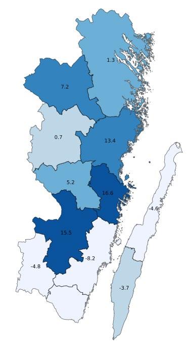 Gästnätter i Kalmar län, jan-aug 2018 2 599 602