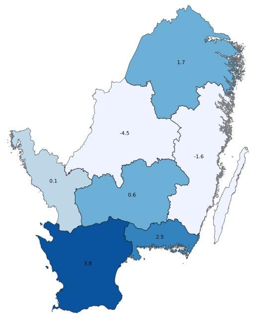 Gästnätter BI SYD, jan-aug 2018 Förklaring av innehållet I detta hörn står vilket område och vilken period bilden gäller samt totalsiffror för perioden.