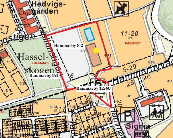 3.1.4 Kvarteret Hasselnöten Kvarteret Hasselnöten ligger nordöst om kvarteret Messingen och utreddes 2017 av ÅF Infrastructure AB (ÅF) för att undersöka möjligheten till exploatering.