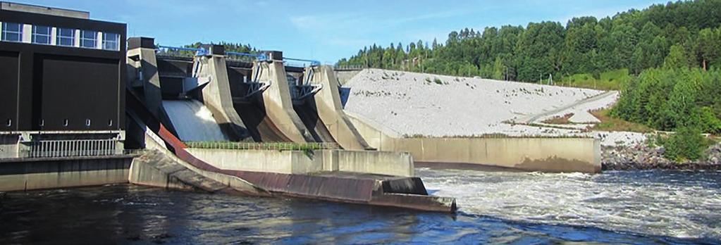 Återställande av bottenutskovet vid Moforsens kraftverk Foto: Katarina Lager Vid Moforsens kraftverk fi nns två bottenutskov som stått avställda ända sedan kraftverket togs i drift 1968.