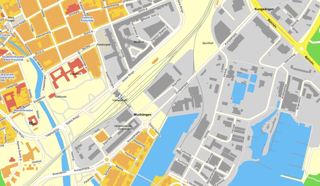 Det aktuella planområdet upptar en yta av ca 70 000 kvadratmeter och omfattar ett område runt Västerås centralstation (se Figur 2.1)