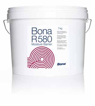 Bona R580 Fuktspärr För kortare torktid kan Bona R580 användas som ett tvåkomponentssystem tillsätt bara vatten från den medföljande påsen.