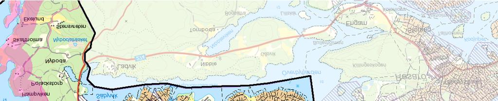 Detaljplan Fastighetsgräns 0 300 600 900 Meter ± 1:30 000 D " ) Upplysningar För övriga strandområden visas inte det generella