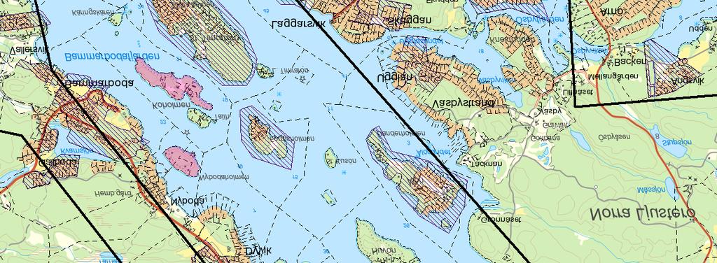 Teckenförklaring A1 Områdesindelning med beteckning (se värdebeskrivning) Generellt strandskydd om 100 meter utvidgat till 300 meter