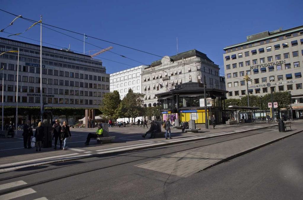 SID 22 (24) Vy från Norrlandstorg mot Skären 9. Den föreslagna påbyggnadens syns i vit volym. Störningar och risker Buller Förslaget innebär ingen förändring av bullernivåer.