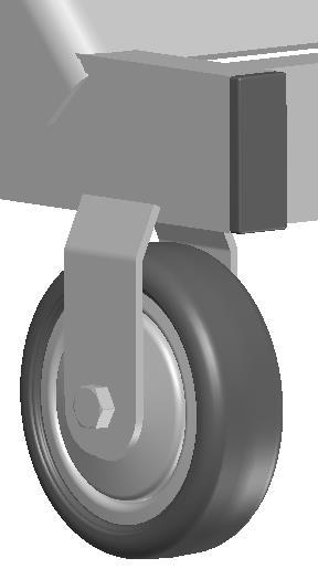 2.8 Hjulen Elektrisk provtagningsstol Handhavande Hjulen Två 100 mm