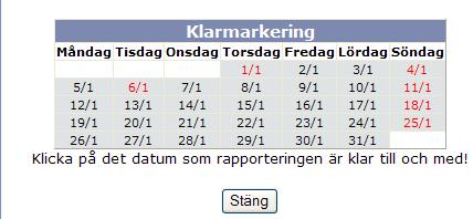 Har ledighet beviljats? När du har lagt in och sparat t ex ett önskemål om semester ser det ut så här: Färgen du har valt under inställningar, visar att ledigheten är preliminär.