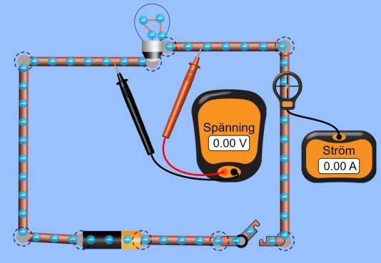 LABORATION SPÄNNING, STRÖM OCH RESISTANS Starta simuleringsprogrammet: https://phet.colorado.edu/sims/html/circuitconstruction-kit-dc/latest/circuit-construction-kit-dc_sv.