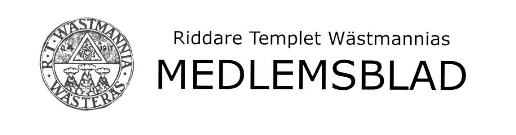 Årg. 42 Hemsida: www.tempelriddareorden.