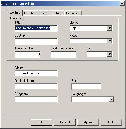 4.4.4 Anpassa Musikinformation med Windows Media Player 1 Klicka på fliken Bibliotek.