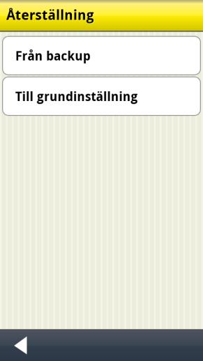 7.8 Återställning Via Inställningar System Återställning kan man göra återställning för följande lägen: Från backup