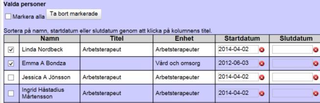 4 Förlänga medarbetaruppdrag för en person Utifrån skriftligt underlag från ansvarig chef förlänger administratören en persons koppling till medarbetaruppdraget enligt följande: Öppna det aktuella