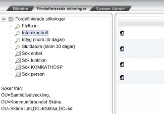 Klicka Sök person. Fyll i en stjärna (wildcard, *) i sökvillkoret Namn. Klicka Sök. Följ sedan beskrivning under Alternativ 1.