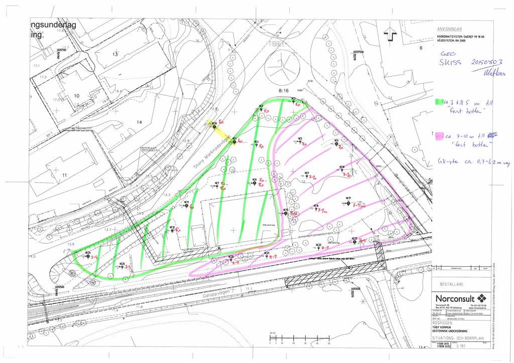 PM geoteknik -, Täby kommun Bilaga 2 - Geoskiss.