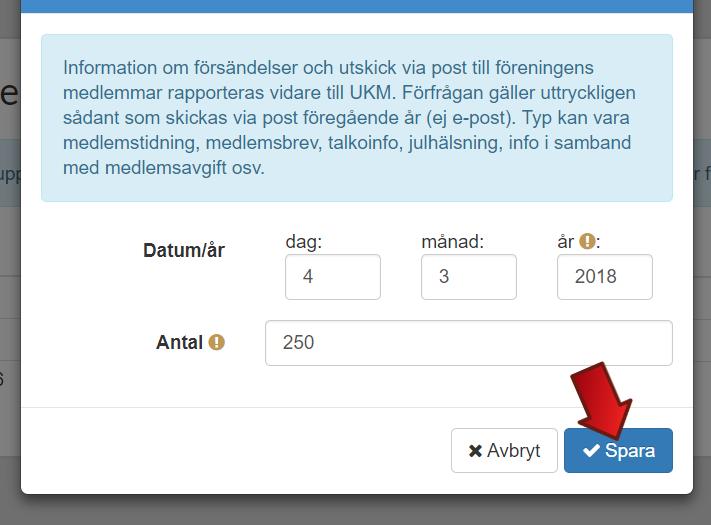 8.2 Redigera medlemspost Steg 1: Klicka på den blåa redigeringsikonen,