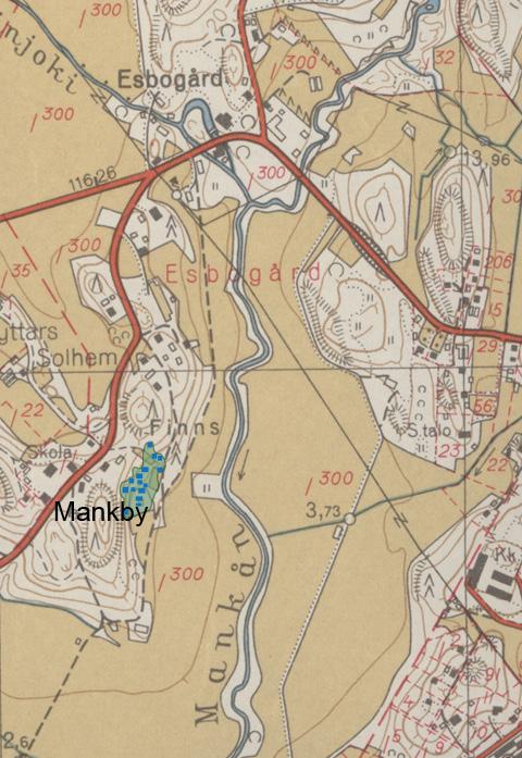 ULRIKA ROSENDAHL Figure 1. The Landscape of the manor Esbo gård as seen in a map from 1961.