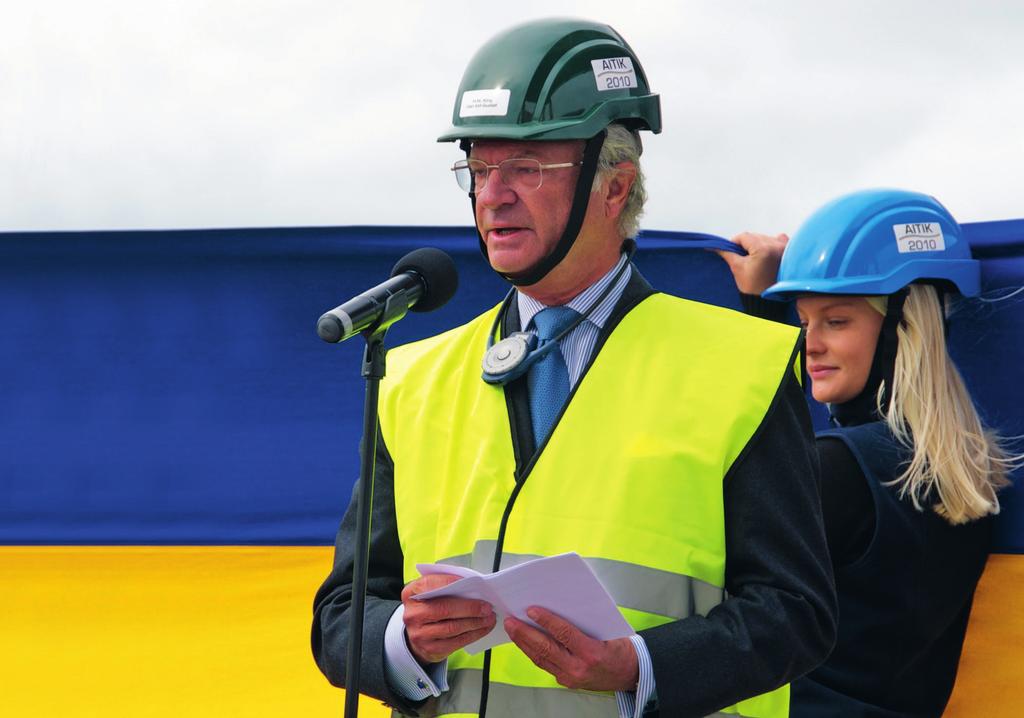 Foto: Michael Hedström Kungen invigde Bolidens Aitikexpansion Den 31 augusti 2010 invigdes expansionen av Aitik, Sveriges största gruva, av Kung Carl XVI Gustaf.