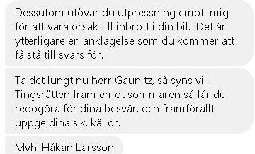 3(8) Jag har läst igenom allt jag skrivit till T och jag är stolt över det jag skrivit! Jag har försökt få henne att förstå att det hon håller på med leder till hennes undergång.