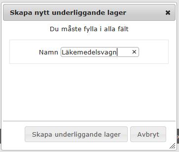 Manual Hamlet 2.1 Sidan 100 av 101 6.8. Administration av underliggande lager Underliggande lager är ett lager som tillhör ett PNL och lagertypen benämns SUB. Underliggande lager kan vara t.ex.