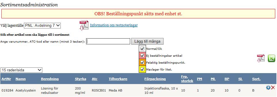 Manual Hamlet 2.1 Sidan 76 av 101 Under sökrutan finns en filtreringsfunktion med fyra rutor med olika färg som går att bocka i eller ur. Alla fyra rutor är i-bockade från start.