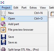 Klicka på filen med.stl 5. Välj Save (sparas automatiskt i mappen Downloads). 2. Analysera/laga en 3D-modell i Netfabb 1.