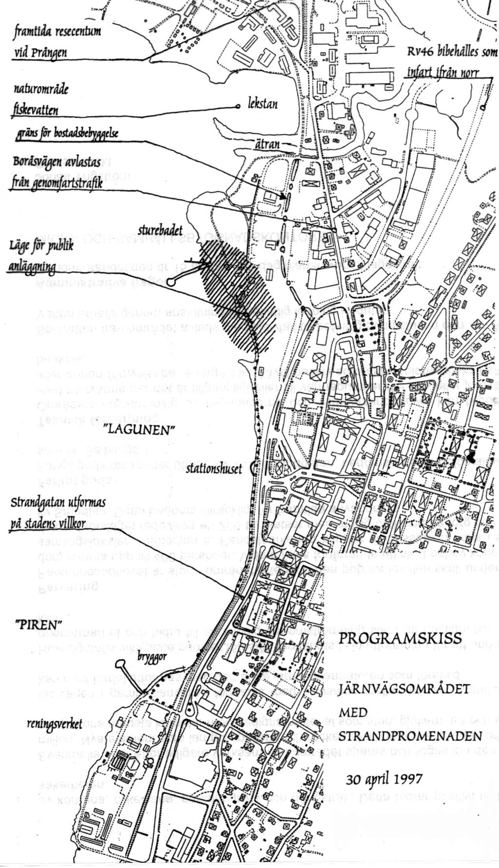 Program Kommunstyrelsen antog Program för detaljplan för Järnvägsområdet den 27 maj 1997, 98. Byggnadsnämnden fick samtidigt uppdrag att ta fram detaljplaner för områdena 3 och 4 (se nedan).