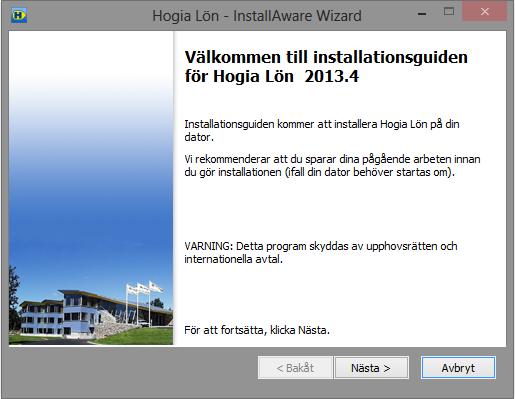 3 Installation/uppdatering av löneprogrammet Ta en säkerhetskopia på ditt/dina företag under menyn Arkiv och Säkerhetskopiering inne i programmet.