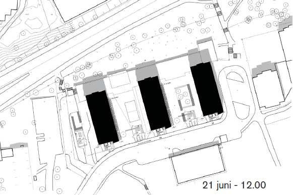 På de befintliga gårdarna möjliggöras för ytterligare cykelparkering med väderskyddade skärmtak.