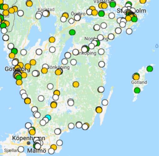 Täcker stora delar av Sverige,