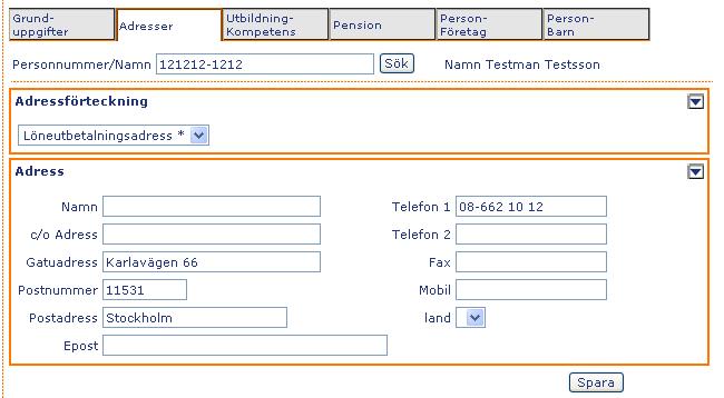 För att registrera en ny person klicka på Ny-knappen. 4(24) Ange personnummer och klicka på Nästa.