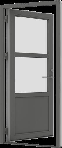 VELFAC Ytterdörr i trä/alu eller trä Ytterdörren levereras med 3-punktslåsning som standard. Den övre och den nedre låspunkten i dörrens låssida träder i funktion endast när handtaget lyfts uppåt.