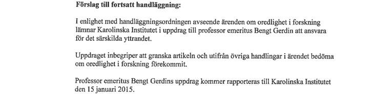 möte med Rektor, KI