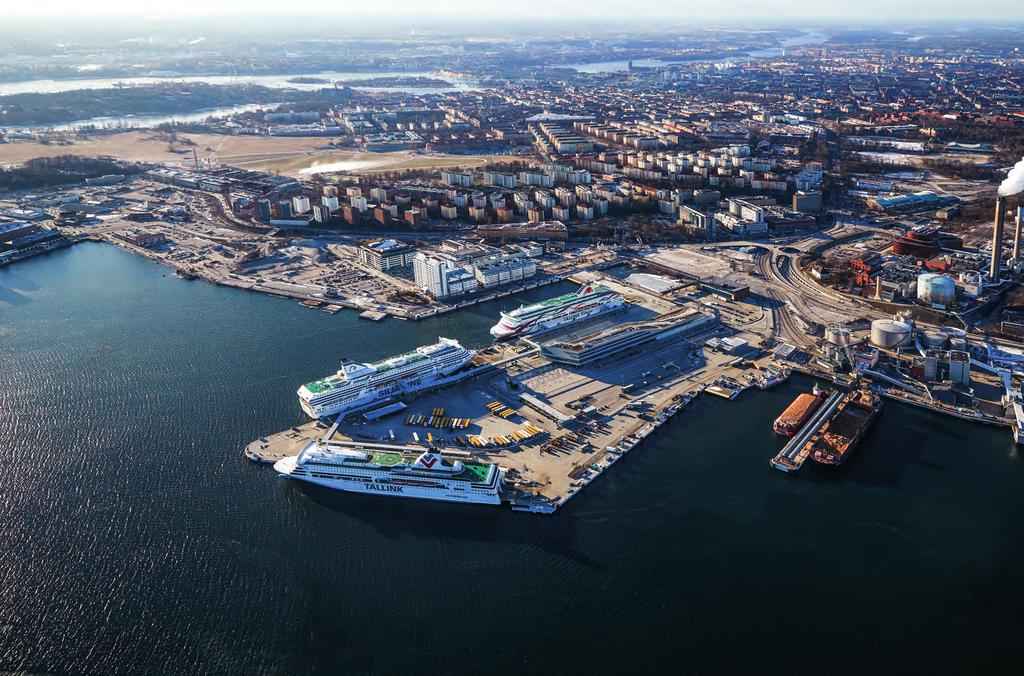 Tallink Siljas kontorslokaler i nya Värtaterminalen drivs av 100% el från vattenkraft från Fortums egna vattenkraftverk.