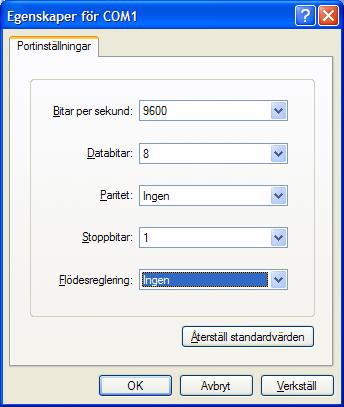 I fönstret nedan anges hur FX2N-232-IF är ansluten till datorn. I detta fall används kommunikationsport 1 (COM 1). Klicka OK.