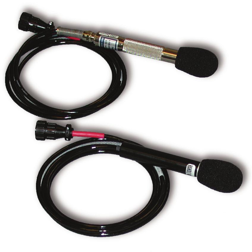 Mikrofoner serie III Högtrycksmikrofoner serie III Linjär A-viktning Högtrycksmikrofon Mäter luftövertryck från inneslutna sprängningsarbeten eller sprängning i avgränsade