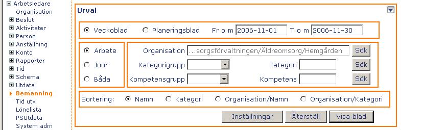 3(11) Placering Placering används till exempel vid en partiell frånvaro. Du får då ett nytt schema under tidsperioden för den partiella frånvaron, detta knyter du genom en placering.