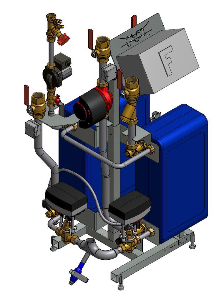 Alfa Laval Midi Compact TA2222 DHWC Fjärrvärmecentral för