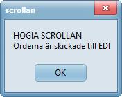 en arbetsorder i Scrollan på angiven order.
